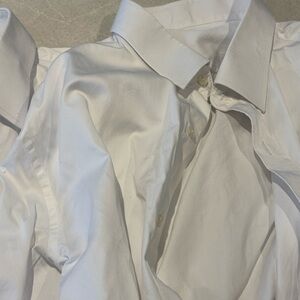 2 Classic White Men's Shirt Marian Tailors Size M approximately